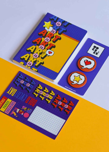 Art Is Art Is Art Notebook - Tokike Merch"   An image showcasing the Art Is Art Is Art Notebook from the Tokike Merch collection. This notebook features a stylish design and is perfect for creative endeavors.