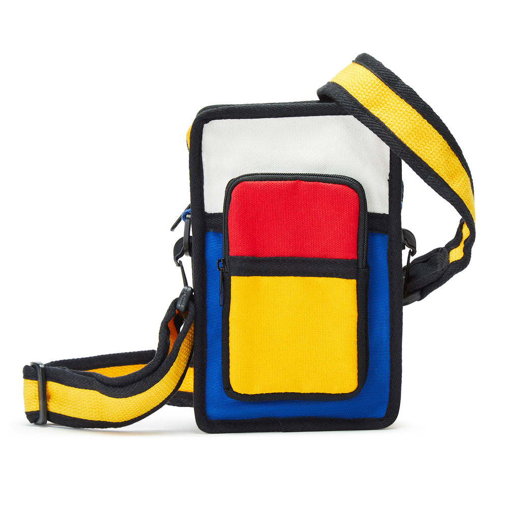 velt Mobile Sling - Stylish Canvas Phone Holder with Artistic Piet Mondrian Colorblock Design