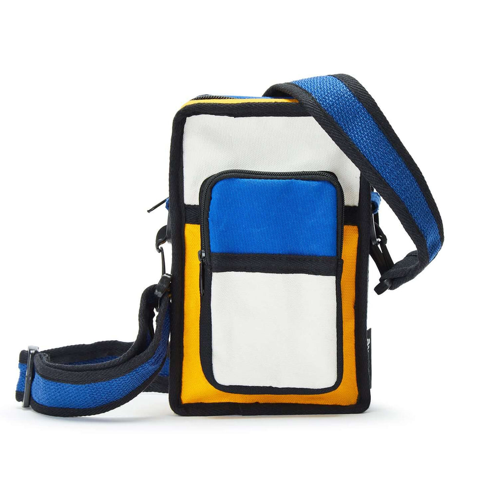 Svelt Mobile Sling - Stylish Canvas Phone Holder with Vibrant Piet Mondrian Colorblock Design